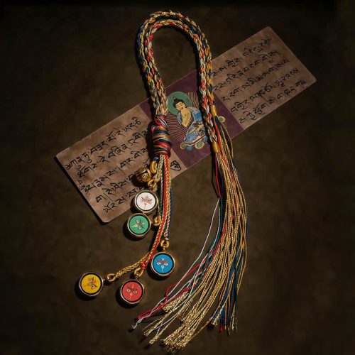 Adorno de Pared con los Cinco Dioses Tibetanos de la Riqueza Adorno de Pared con los Cinco Dioses Tibetanos de la Riqueza