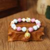 Pulsera de Protección de Vidrio Liuli con la Diosa Tibetana de la Riqueza Zakiram Tibetan Zakiram Goddess of Wealth Liuli Glass Protection Bracelet