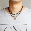 Collar de Protección con Cuentas Dzi de Turquesa Turquoise Dzi Bead Protection Necklace