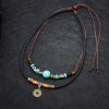 Collar de Protección con Cuentas Dzi de Turquesa Turquoise Dzi Bead Protection Necklace