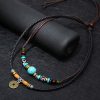 Collar de Protección con Cuentas Dzi de Turquesa Turquoise Dzi Bead Protection Necklace