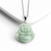Gelang Liontin Buddha Tertawa dari Perak 925 dan Giok 925 Silver Laughing Buddha Jade Pendant Chain Pendant