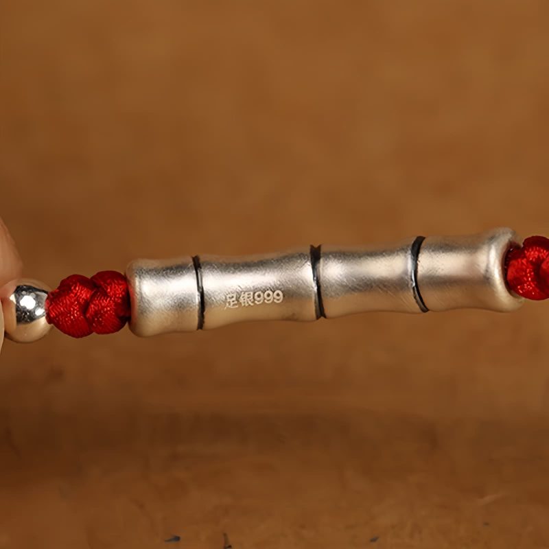 Cadena de vientre con hilo rojo y plata 999 de bendición 999 Silver Blessing Red String Belly Chain
