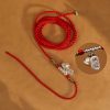 Cadena de vientre con hilo rojo y plata 999 de bendición 999 Silver Blessing Red String Belly Chain