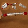 Cadena de vientre con hilo rojo y plata 999 de bendición 999 Silver Blessing Red String Belly Chain