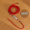 Cadena de vientre con hilo rojo y plata 999 de bendición 999 Silver Blessing Red String Belly Chain