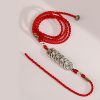 Cadena de vientre con hilo rojo y plata 999 de bendición 999 Silver Blessing Red String Belly Chain