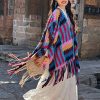 Chale Tibetano Trenzado con Borlas de Colores Candy Candy Color Braided Tibetan Tassel Shawl