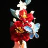 Pasador de Pelo de Camelia Roja Estilo Chino Hecho a Mano Chinese Style Handmade Red Camellia Hair Clip