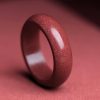 Anillo de Bendición Cinabrio Om Mani Padme Hum Cinnabar Om Mani Padme Hum Blessing Ring