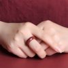 Anillo de Bendición Cinabrio Om Mani Padme Hum Cinnabar Om Mani Padme Hum Blessing Ring