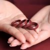 Anillo de Bendición Cinabrio Om Mani Padme Hum Cinnabar Om Mani Padme Hum Blessing Ring