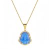 Collar de Buda Ríe de Jade con baño de Oro de 18K Gold-Filled Laughing Buddha Jade Necklace