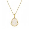 Collar de Buda Ríe de Jade con baño de Oro de 18K Gold-Filled Laughing Buddha Jade Necklace