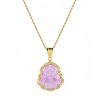 Collar de Buda Ríe de Jade con baño de Oro de 18K Gold-Filled Laughing Buddha Jade Necklace