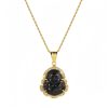 Collar de Buda Ríe de Jade con baño de Oro de 18K Gold-Filled Laughing Buddha Jade Necklace