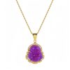 Collar de Buda Ríe de Jade con baño de Oro de 18K Gold-Filled Laughing Buddha Jade Necklace