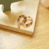 14金メッキ 福禄寿 ピーチムーンストーンリング 14k Gold Plated Fu Lu Shou Peach Moonstone Ring