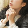 14金メッキ 福禄寿 ピーチムーンストーンリング 14k Gold Plated Fu Lu Shou Peach Moonstone Ring