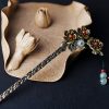 Horquilla Calmante con Aventurina Verde y Ágata Roja Floral Green Aventurine & Red Agate Floral Soothing Hairpin