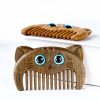 Peine con diseño de gato de sándalo verde Green Sandalwood Cat Pattern Comb