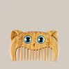 Peine con diseño de gato de sándalo verde Green Sandalwood Cat Pattern Comb