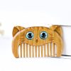 Peine con diseño de gato de sándalo verde Green Sandalwood Cat Pattern Comb