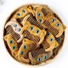 Peine con diseño de gato de sándalo verde Green Sandalwood Cat Pattern Comb