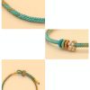 手編み八本糸平和の結び目ブレスレット Handmade Eight Thread Peace Knot Braided Bracelet