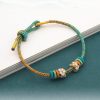 手編み八本糸平和の結び目ブレスレット Handmade Eight Thread Peace Knot Braided Bracelet