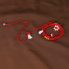 Cadena de Cintura del Zodiaco Chino de Madera de Durazno con Hilo Rojo Peach Wood Zodiac Belly Chain with Red String