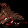 Cadena de Cintura del Zodiaco Chino de Madera de Durazno con Hilo Rojo Peach Wood Zodiac Belly Chain with Red String