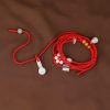 Cadena de Cintura del Zodiaco Chino de Madera de Durazno con Hilo Rojo Peach Wood Zodiac Belly Chain with Red String
