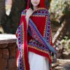 Chaleco con Capucha Tibetano con Borlas y Corazón Rojo Red Heart Tassel Tibetan Hooded Shawl