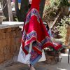 Chaleco con Capucha Tibetano con Borlas y Corazón Rojo Red Heart Tassel Tibetan Hooded Shawl