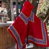 Chaleco con Capucha Tibetano con Borlas y Corazón Rojo Red Heart Tassel Tibetan Hooded Shawl