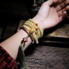 Pulseira de Âmbar de Chifre de Ovelha Tibetana 108 Contas de Mala da Sorte Tibet 108 Mala Sheep Horn Amber Luck Bracelet