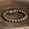 Gelang Perdamaian dari Kayu Ebony Tibet dan Tembaga Tibet Ebony Wood Copper Peace Bracelet