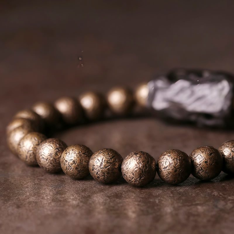 Gelang Perdamaian dari Kayu Ebony Tibet dan Tembaga Tibet Ebony Wood Copper Peace Bracelet