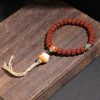 Pulsera Tibetana de la Fortuna con Cuentas Rudraksha, Dzi y Gato de la Suerte Tibet Rudraksha Dzi Bead Lucky Cat Wealth Bracelet