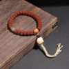 Pulsera Tibetana de la Fortuna con Cuentas Rudraksha, Dzi y Gato de la Suerte Tibet Rudraksha Dzi Bead Lucky Cat Wealth Bracelet