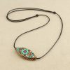 Collar de Protección con Turquesa Marquise del Tíbet Tibet Turquoise Marquise Protection Necklace