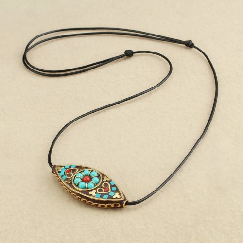 Tibet-Türkis Marquise Schutzkette Tibet-Türkis Marquise Schutzkette
