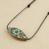 Collar de Protección con Turquesa Marquise del Tíbet Tibet Turquoise Marquise Protection Necklace