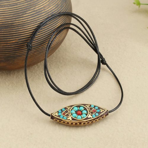 Tibet-Türkis Marquise Schutzkette Tibet-Türkis Marquise Schutzkette