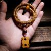 Pulseira de Equilíbrio de Osso de Iaque e Âmbar Mala Tibetana 108 Contas Tibetan 108 Mala Yak Bone Amber Balance Bracelet