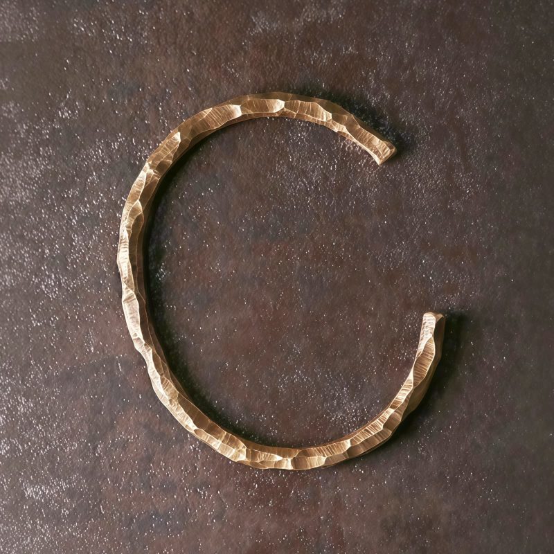 Gelang Copper Tiga Bump Tekstur dan Keberuntungan Tibet Tibetan Bump Texture Copper Luck Cuff Bracelet