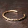 Gelang Copper Tiga Bump Tekstur dan Keberuntungan Tibet Tibetan Bump Texture Copper Luck Cuff Bracelet
