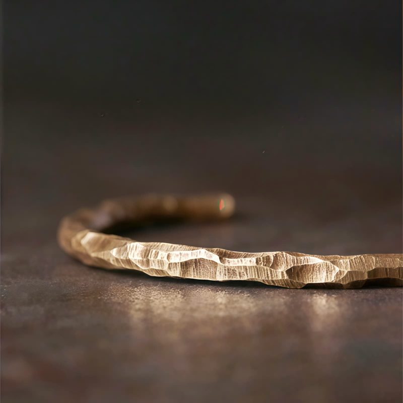 Gelang Copper Tiga Bump Tekstur dan Keberuntungan Tibet Tibetan Bump Texture Copper Luck Cuff Bracelet
