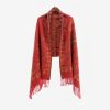 Xale Tibetano com Borlas e Flor de Caju Tibetan Cashew Flower Tassel Shawl